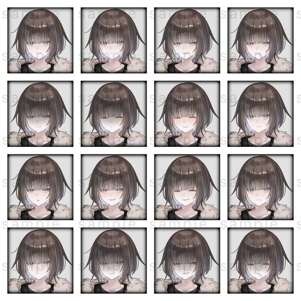 【立ち絵】表情16種【手描き】