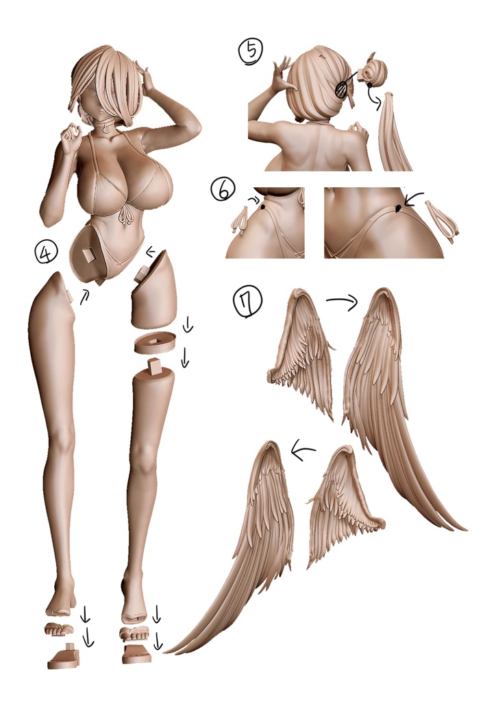 ブルーアーカイブ.  ハスミ (レジンキット)