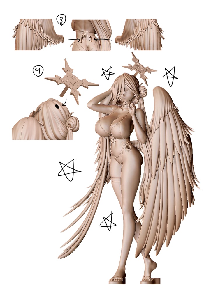 ブルーアーカイブ.  ハスミ (レジンキット)