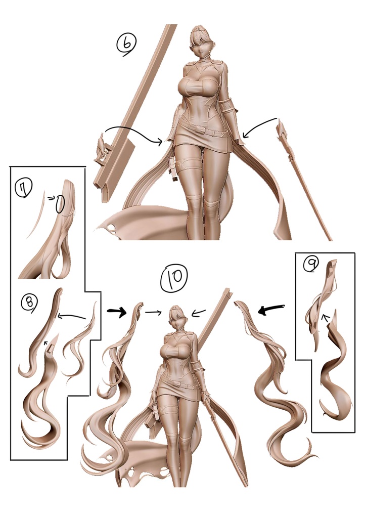 NIKKE 薔花 Rose (レジンキャストキット)