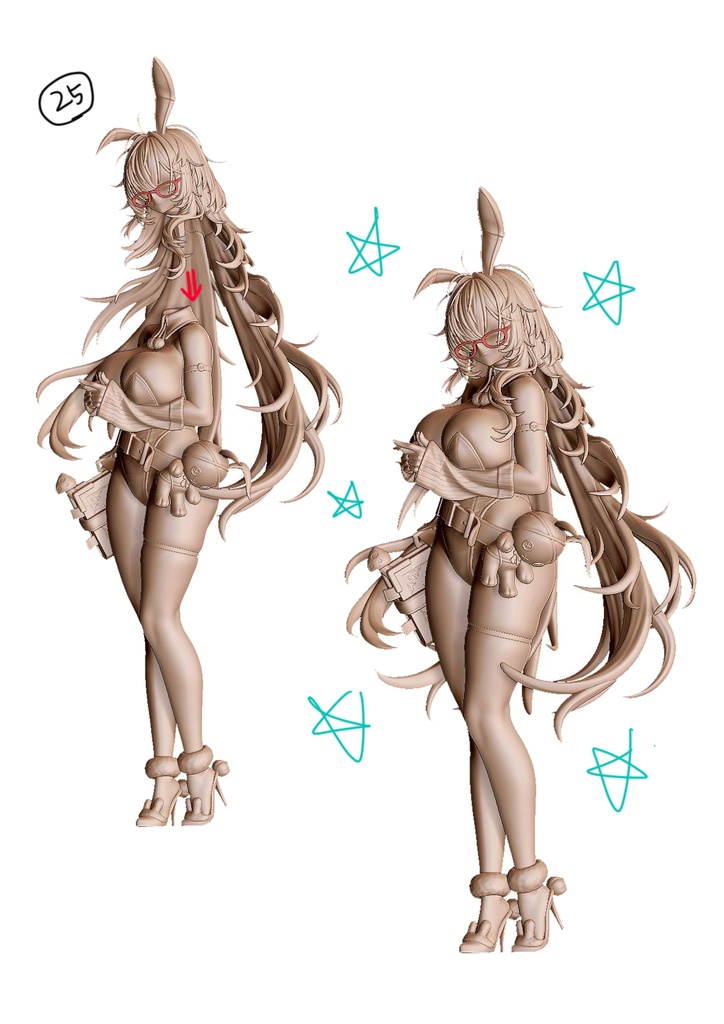 Nikke レーベル(バニーガールVer.)(レジンキャストキット)