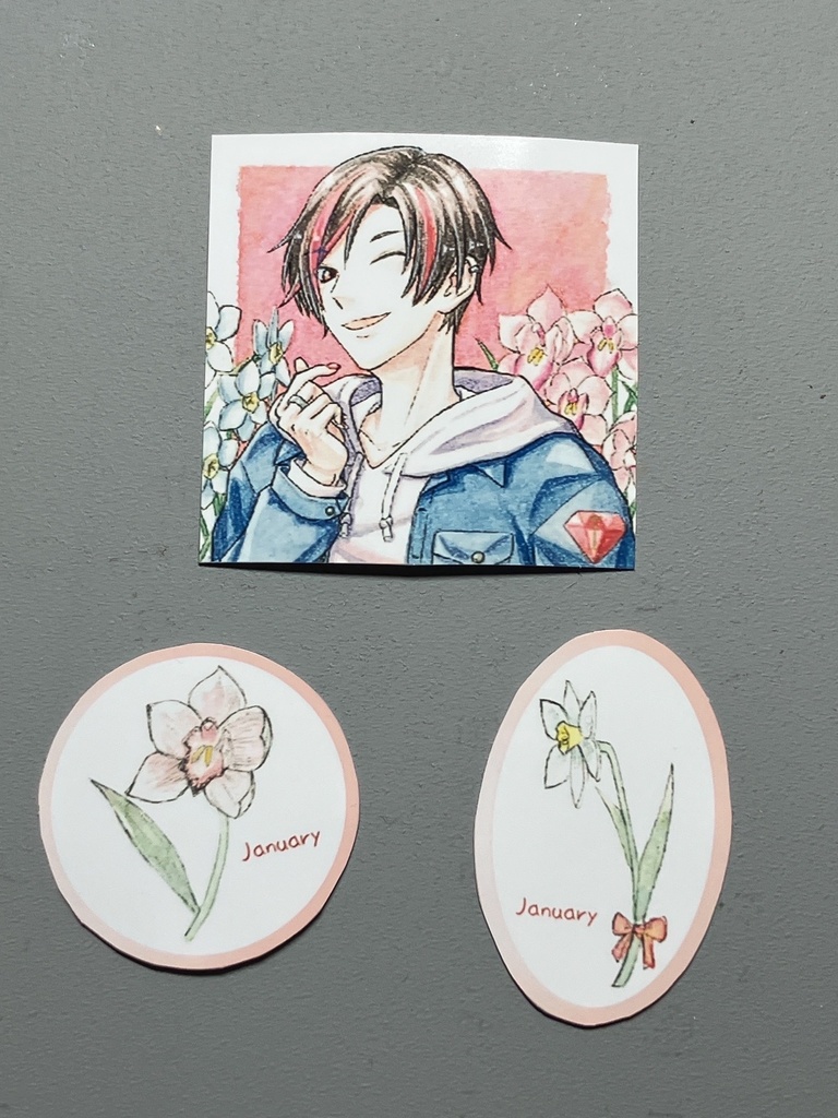 「誕生花」×「誕生石」シリーズ シールセット