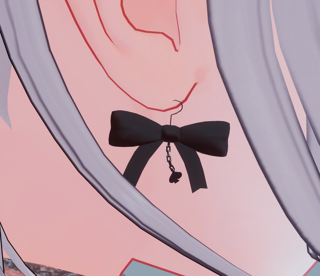 VRC　全キャラ対応ピアス　ハート❤&スペー♠