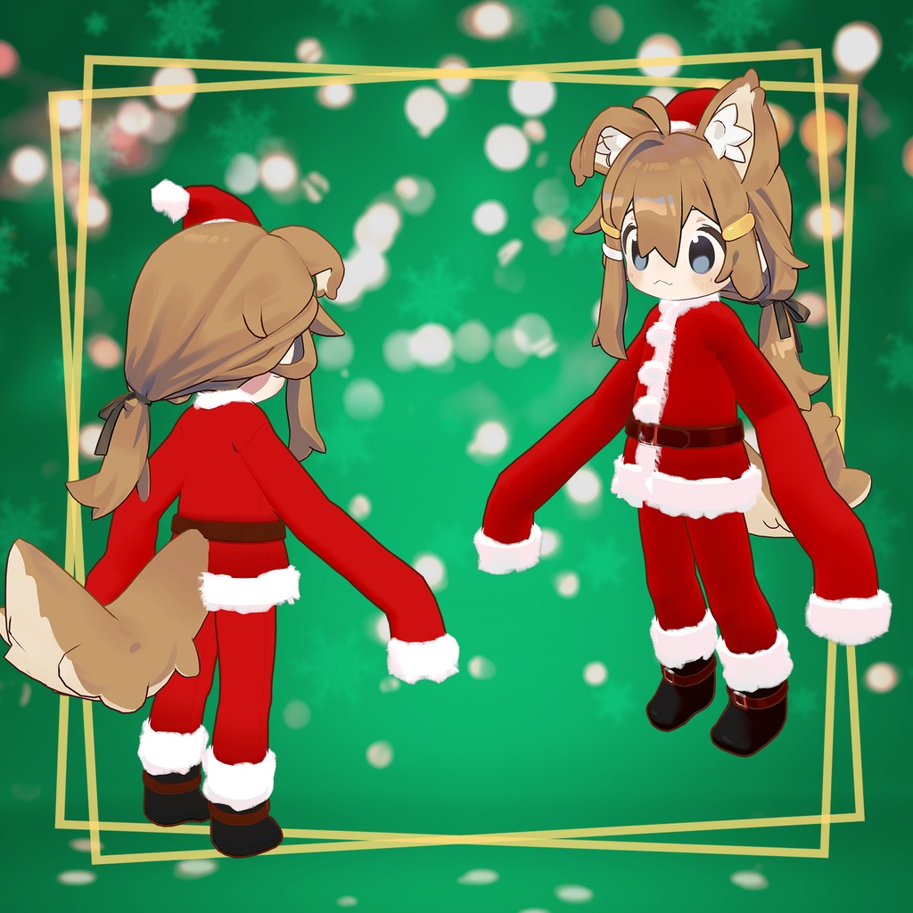 【キプフェル&まめひなた】萌え袖まめサンタ衣装 袖、帽子が揺れる!