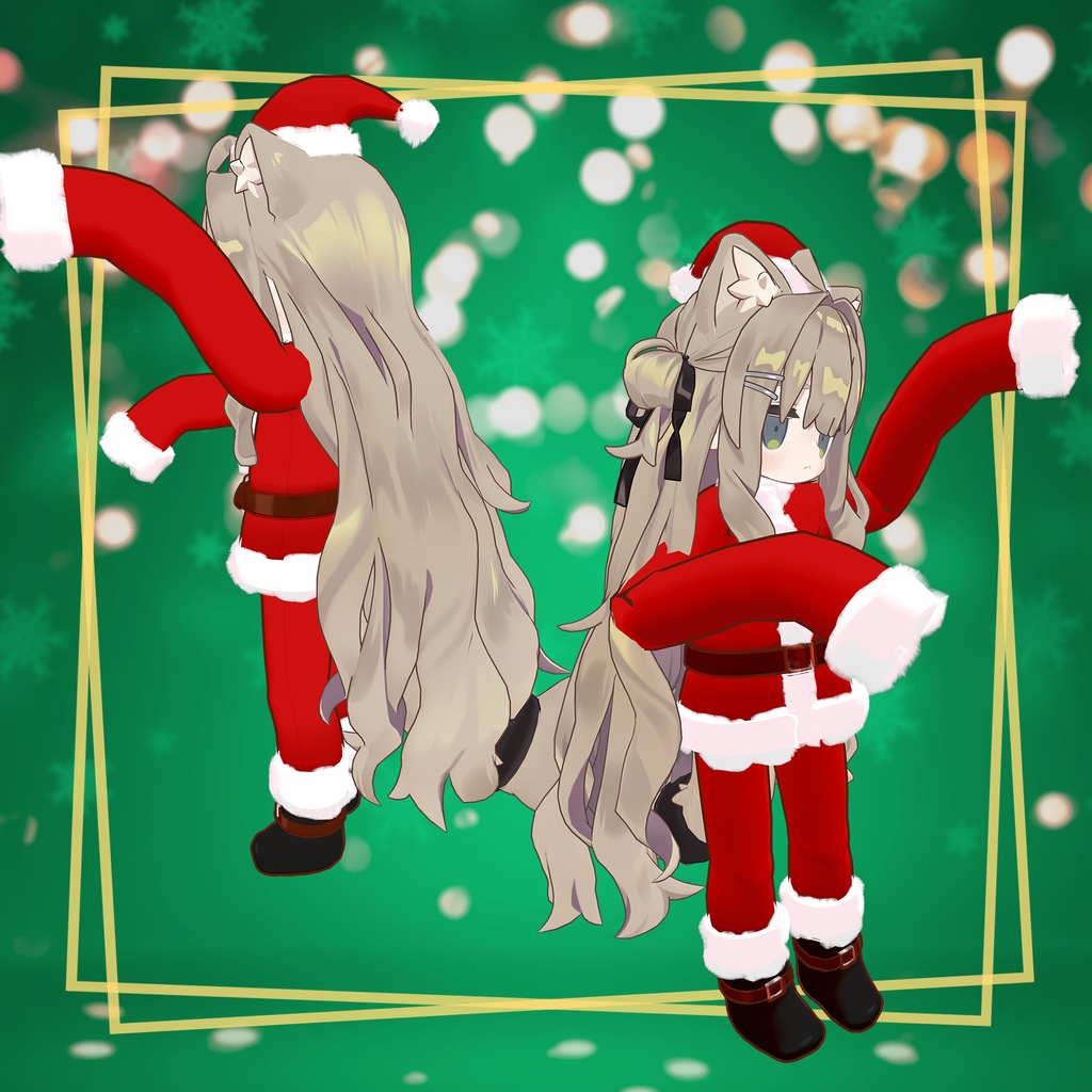 【キプフェル&まめひなた】萌え袖まめサンタ衣装 袖、帽子が揺れる!