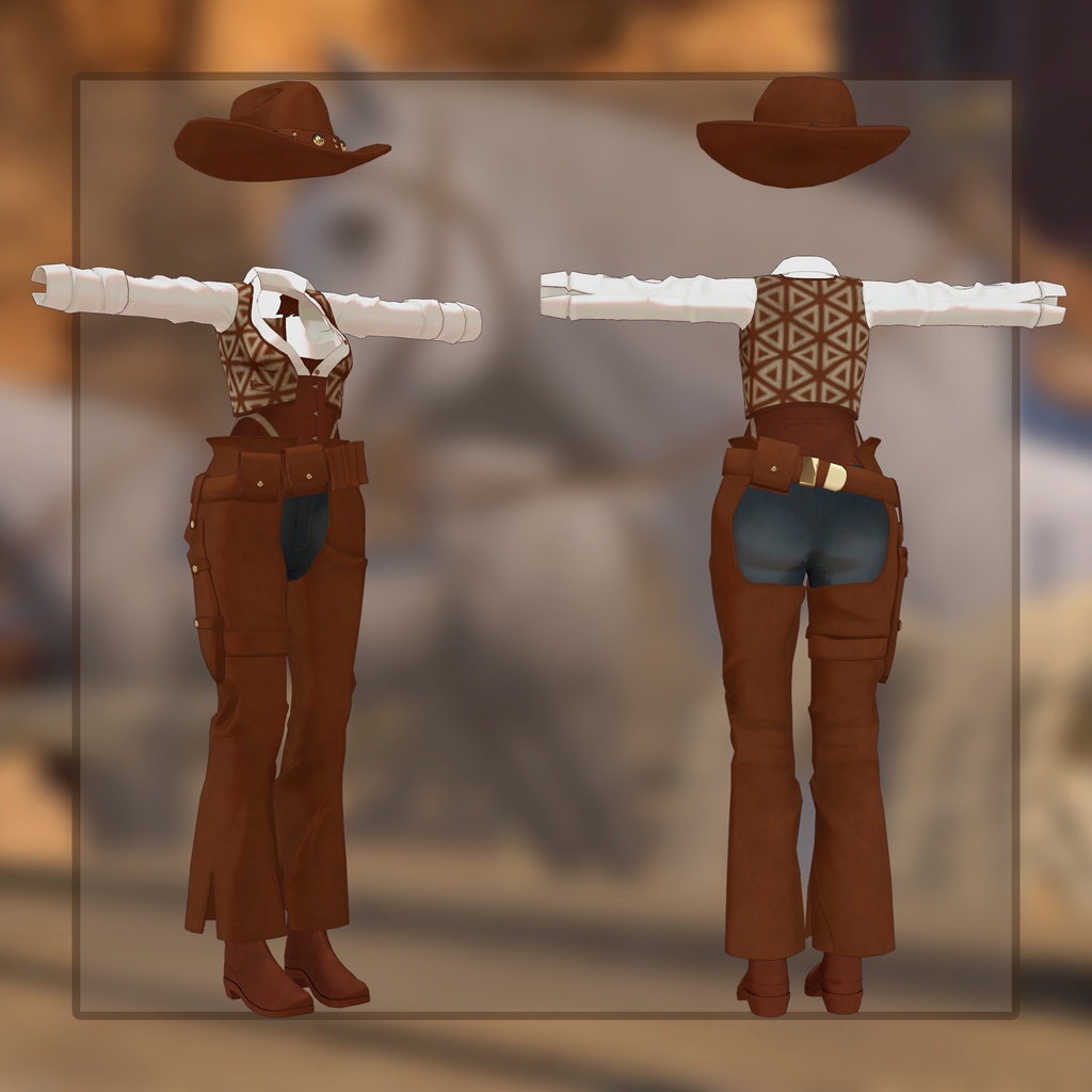 【セール中】【複数アバター対応】カウガール【MA対応】