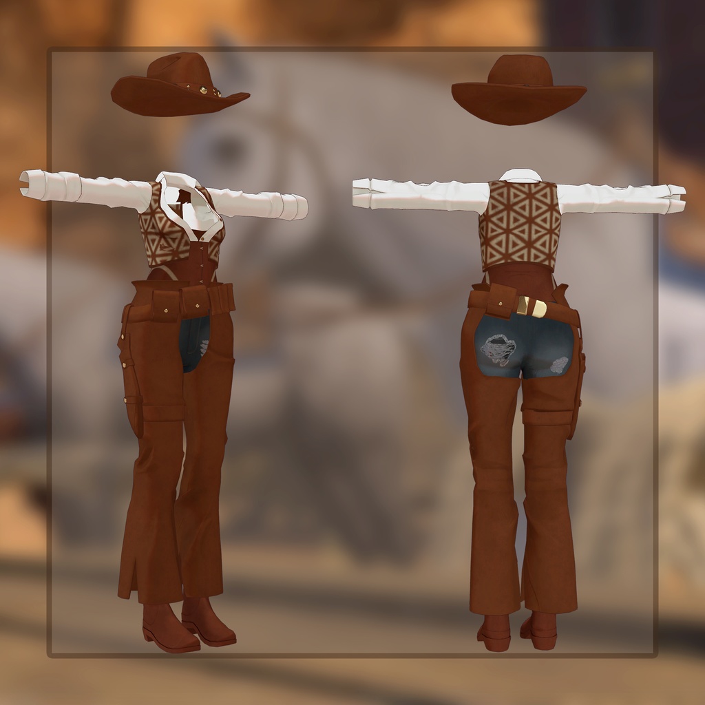 【セール中】【複数アバター対応】カウガール【MA対応】