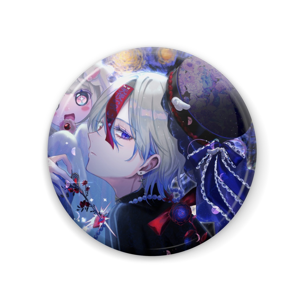 花舟ルキのハロウィン缶バッジ|2025星月夜のハロウィン