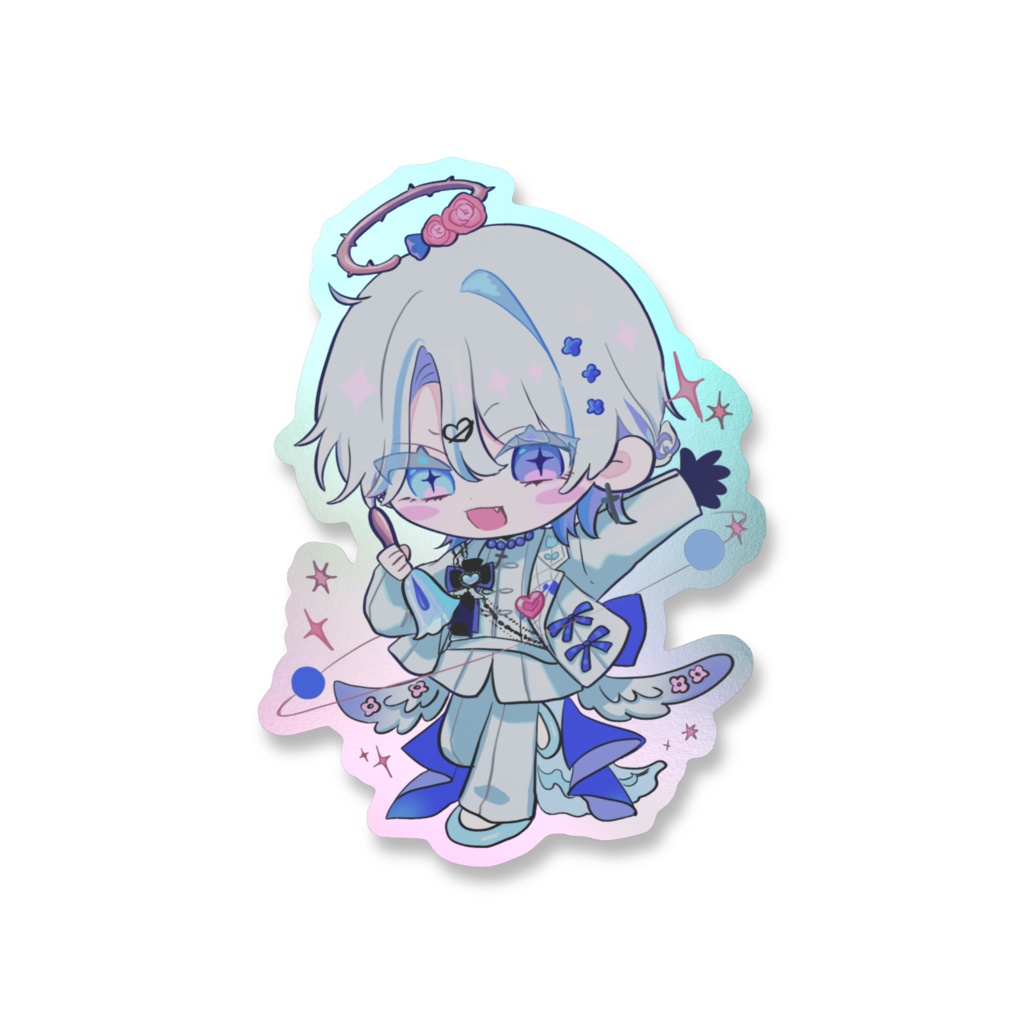 花舟ルキのオーロラスマホステッカー