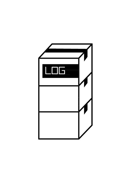 【無料版あり】過去ログ表紙 モノクロ A5比率 書類 段ボール