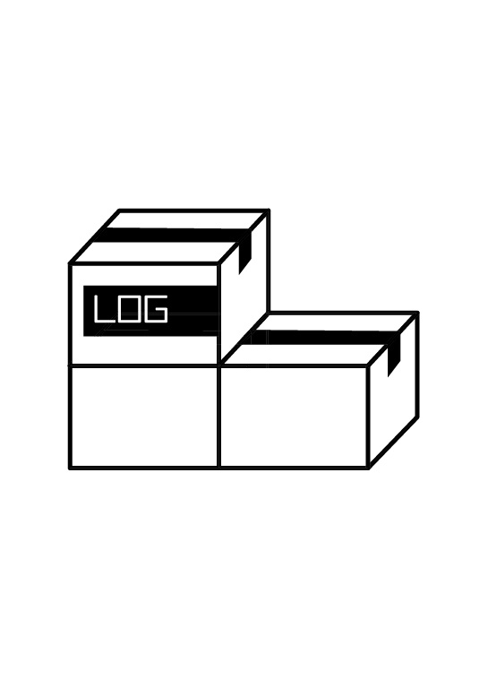 【無料版あり】過去ログ表紙 モノクロ A5比率 書類 段ボール