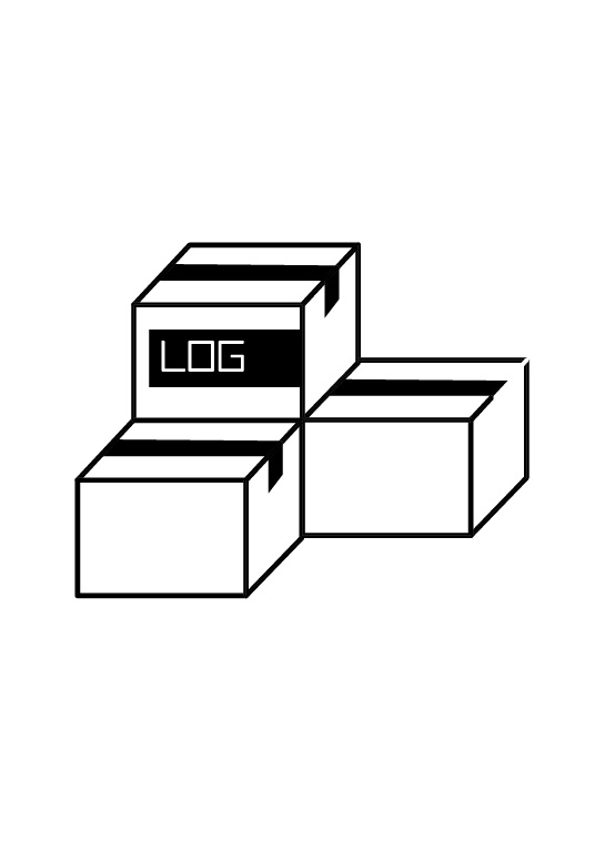 【無料版あり】過去ログ表紙 モノクロ A5比率 書類 段ボール