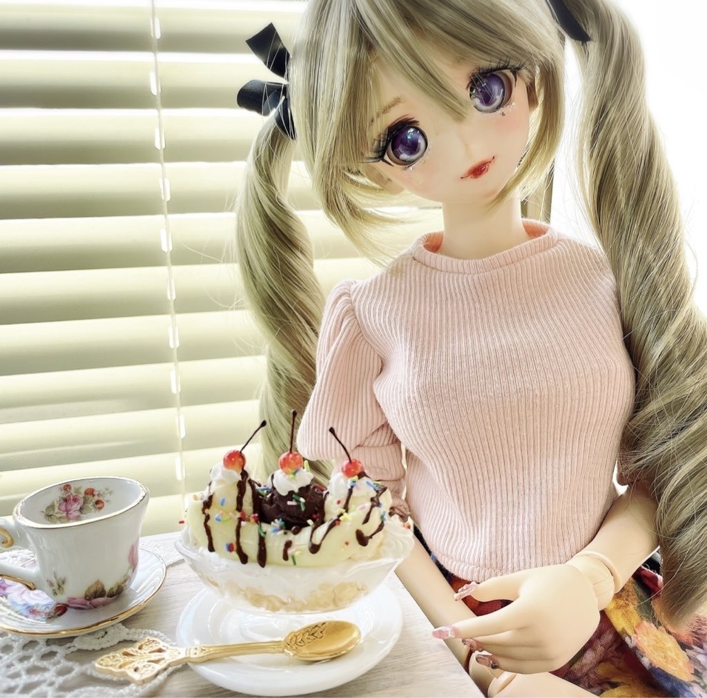 フェイクフード バナナスプリット(さくらんぼ、いちご