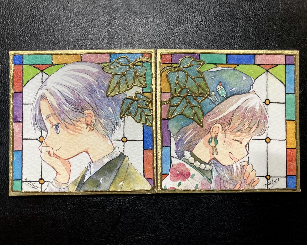 色紙原画:「あの子とデート」