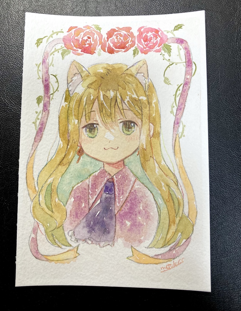 原画：「ヨキちゃんとバラ」