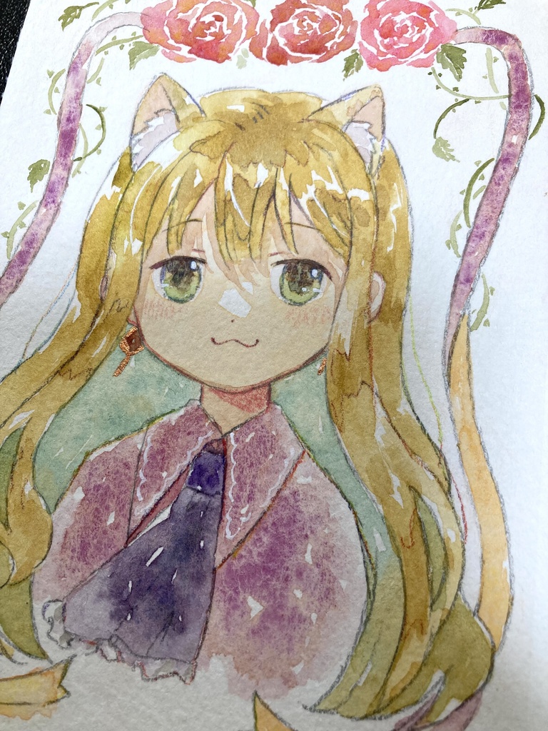 原画:「ヨキちゃんとバラ」