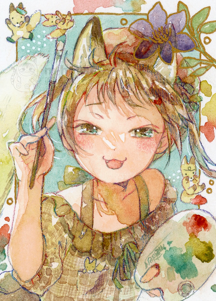 原画:「キツネ耳の子」