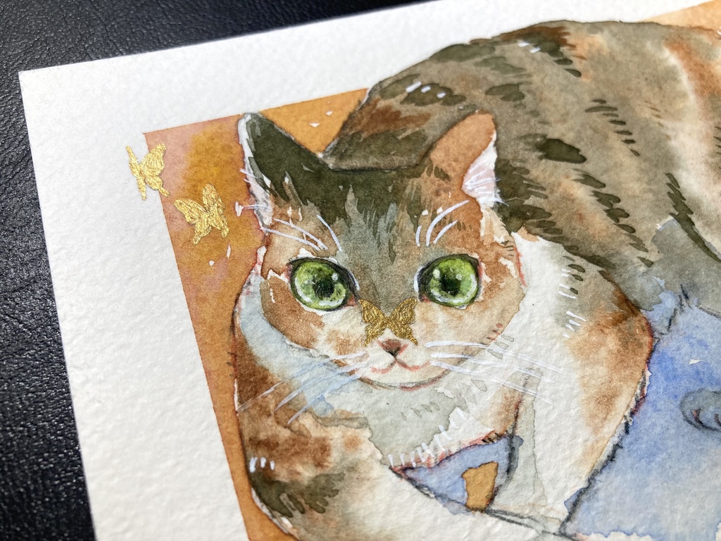 マット付き原画:猫