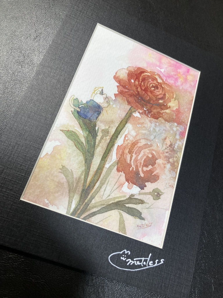 マット付原画:「ラナンキュラス」