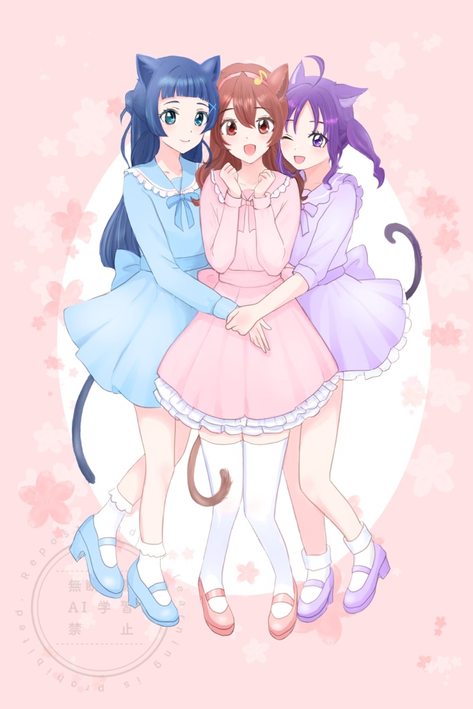 ねこちゃんアクリルスタンド　うた・なな・こころ