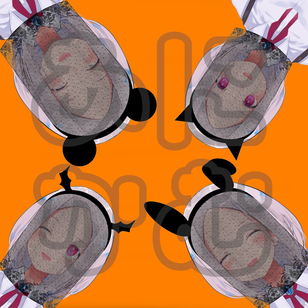 Vtuber用ハロウィン素材(レースのカチューシャ)