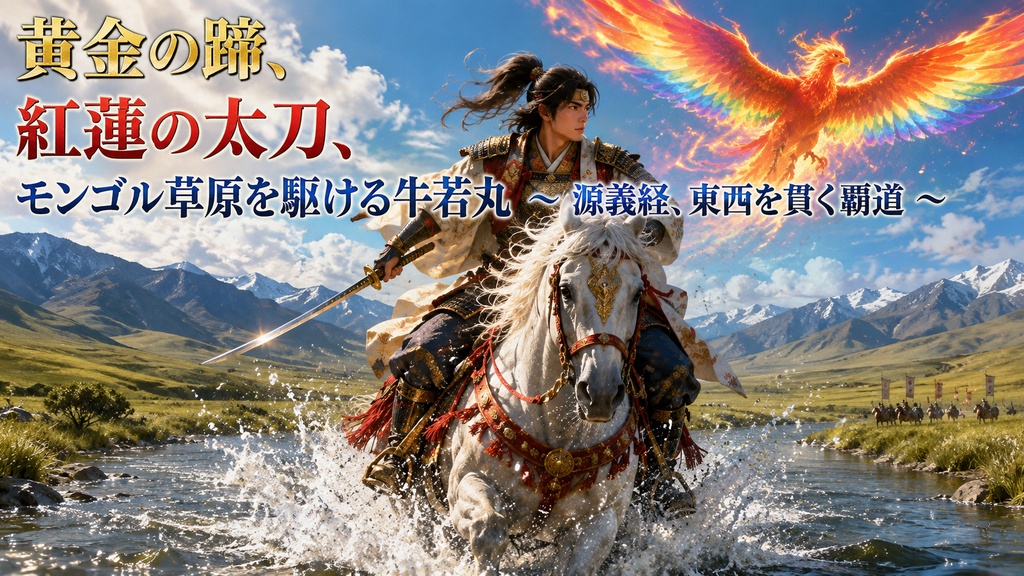 黄金の蹄、紅蓮の太刀、モンゴル草原を駆ける牛若丸 ~ 源義経、東西を貫く覇道 ~