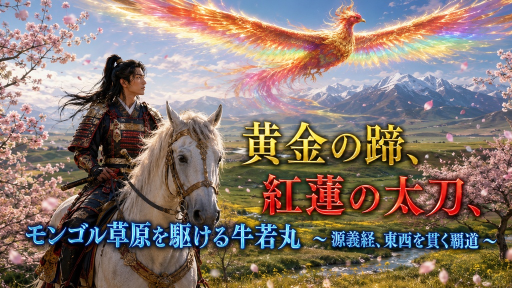 【小説】黄金の蹄、紅蓮の太刀、モンゴル草原を駆ける牛若丸 ~ 源義経、東西を貫く覇道 ~