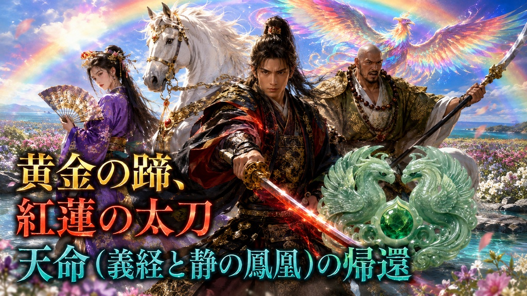 【小説】黄金の蹄、紅蓮の太刀(後編) 天命(義経と静の鳳凰)の帰還