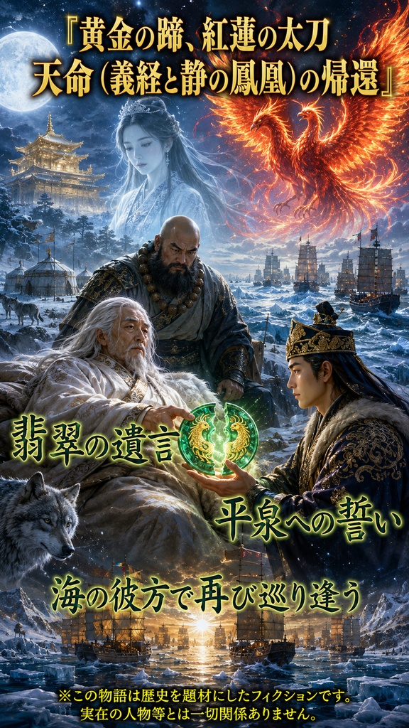 【小説】黄金の蹄、紅蓮の太刀(後編) 天命(義経と静の鳳凰)の帰還