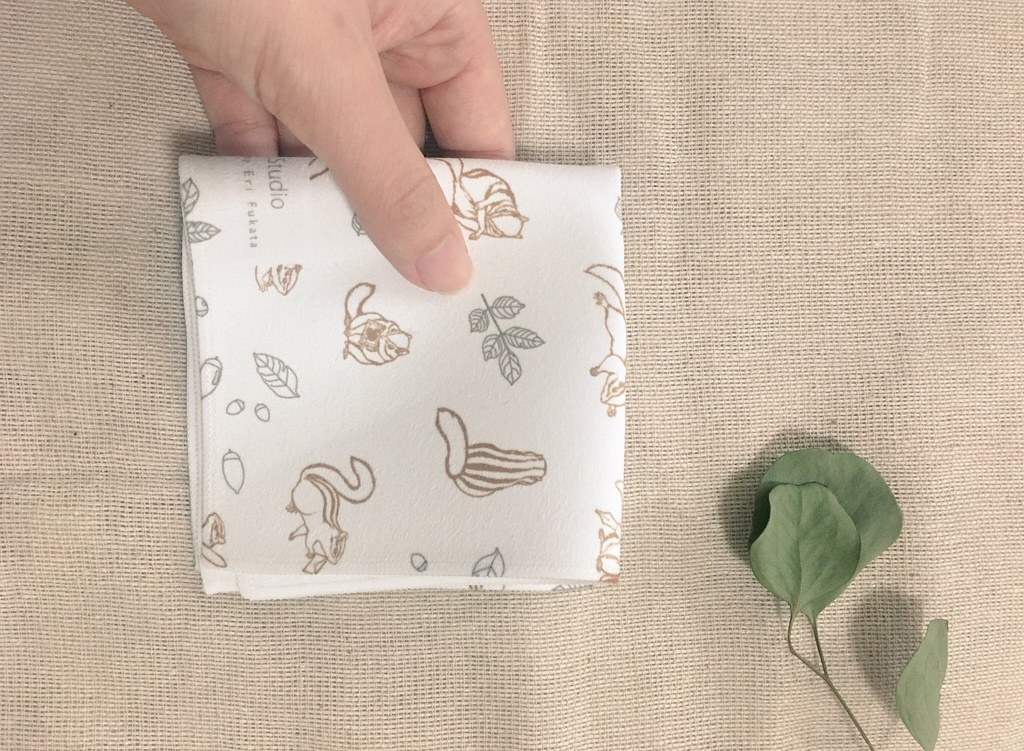 《あんしんboothパック》リスのミニハンカチ