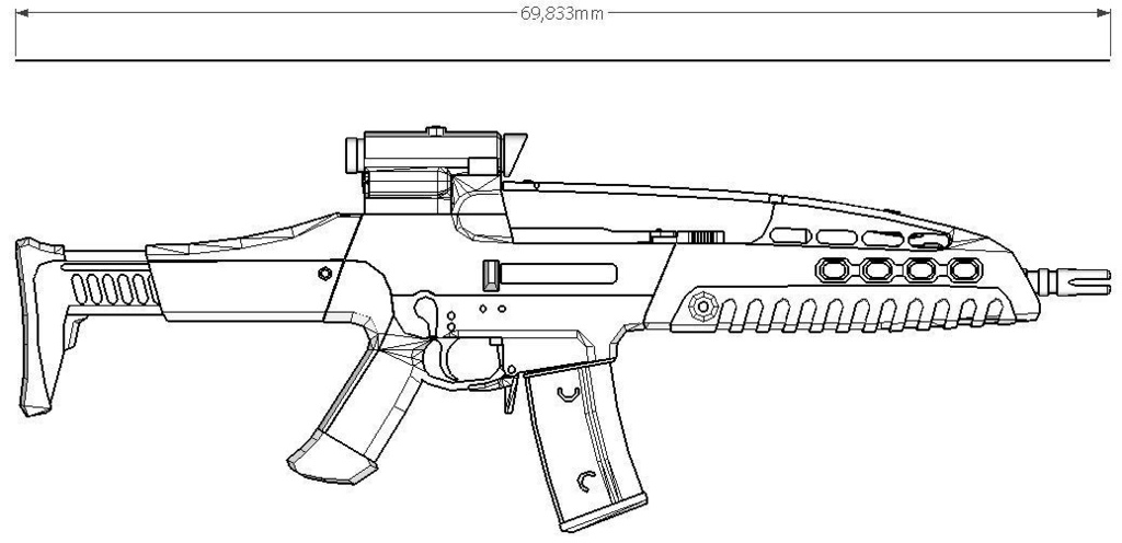 1/12 XM 8 Assault Rifle