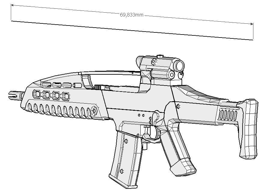 1/12 XM 8 Assault Rifle