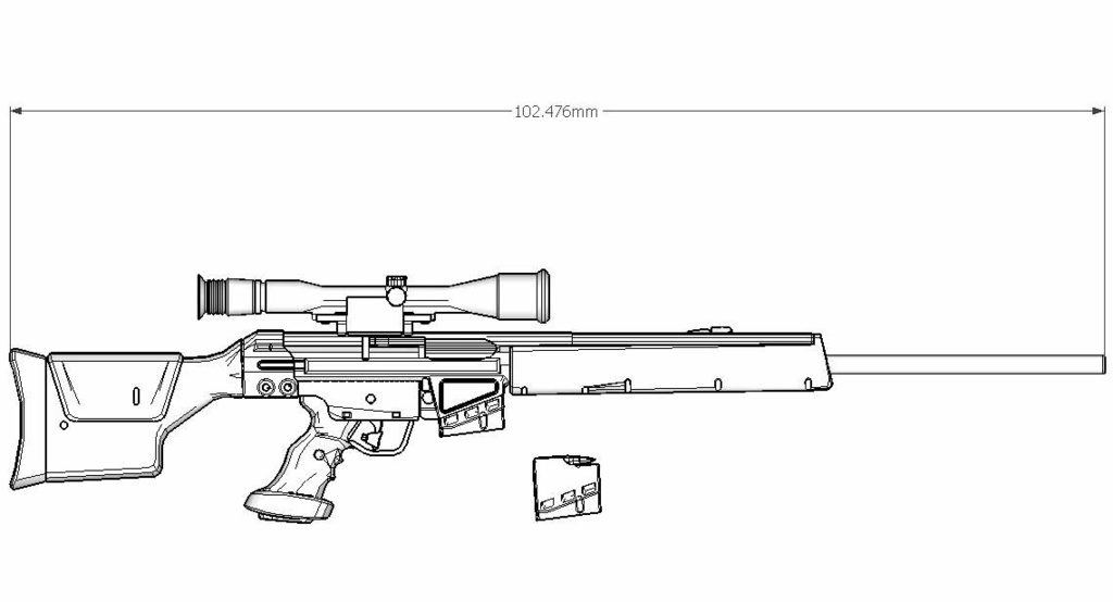 1:12PSG-1スナイパーライフル [1:12 PSG-1 Sniper Rifle] - Jevalow