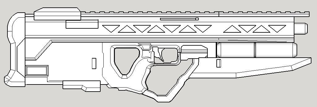 Halo 4 Inspired DMR for 1/12 action figure