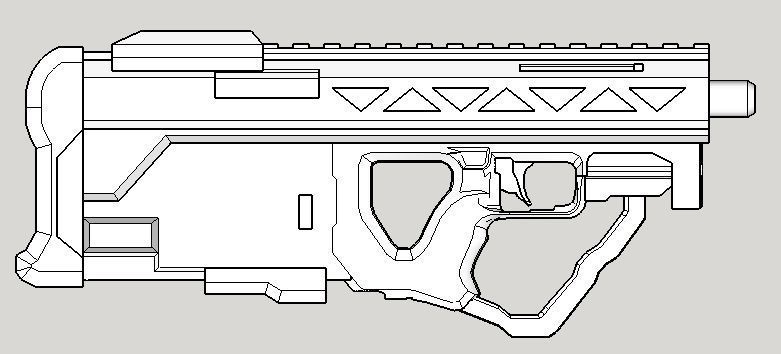Halo 4 Inspired DMR for 1/12 action figure