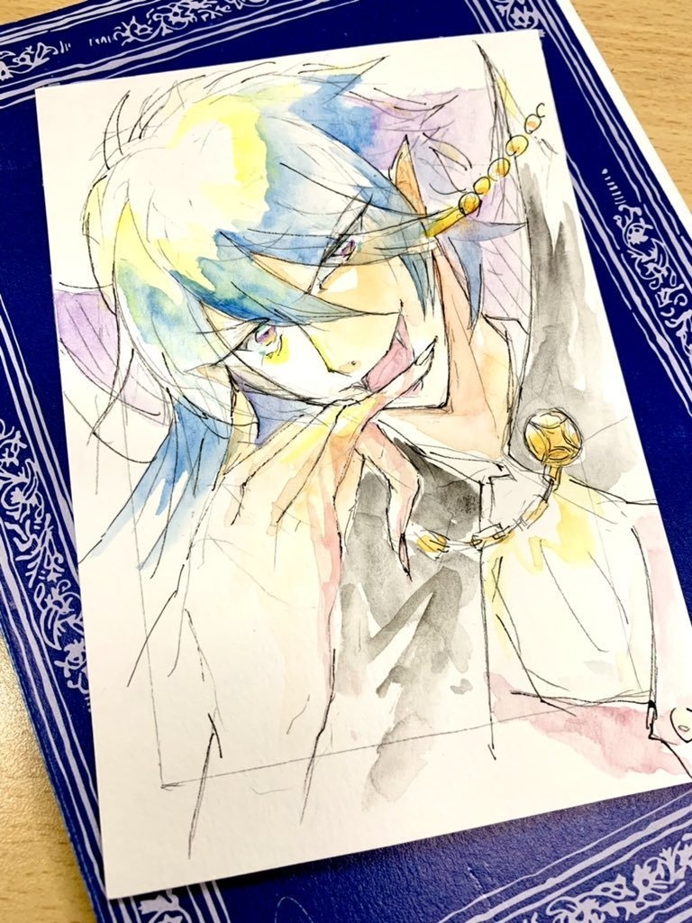 【原画】ヒプノシスマイク 有栖川帝統 手描き水彩イラスト