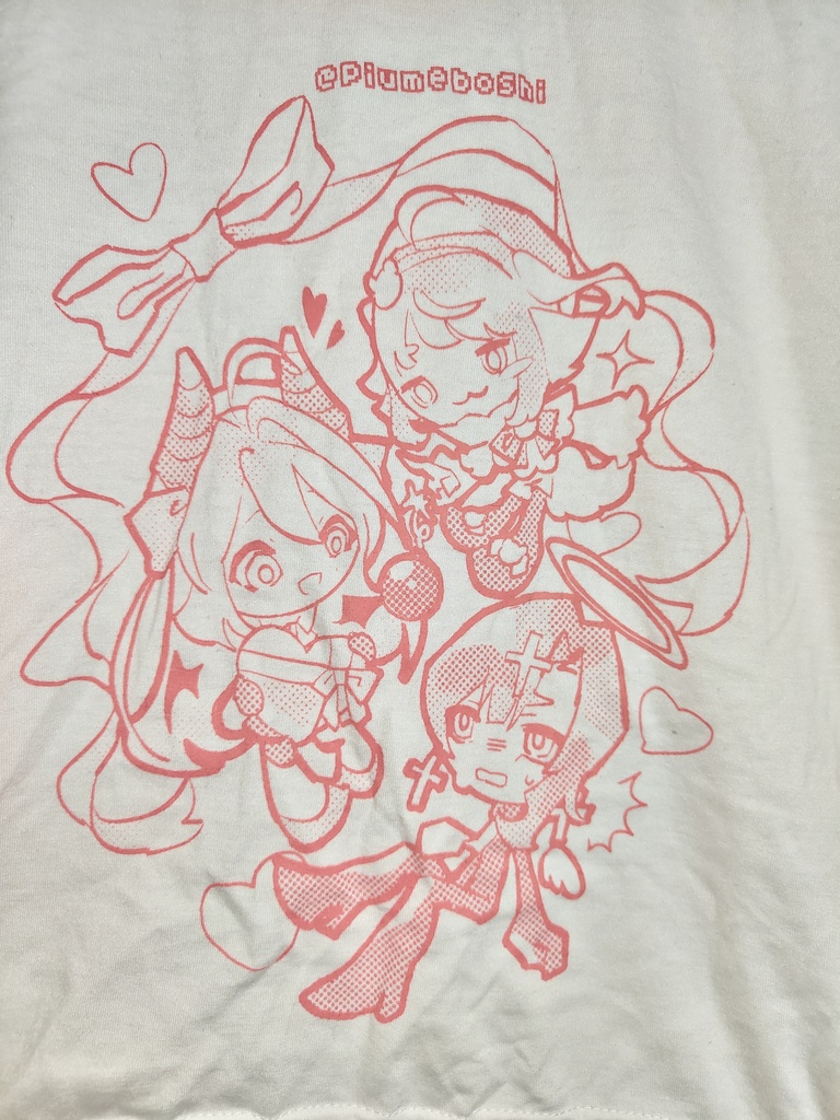 「gift for 🩷」プリントホワイトリボンTシャツ M