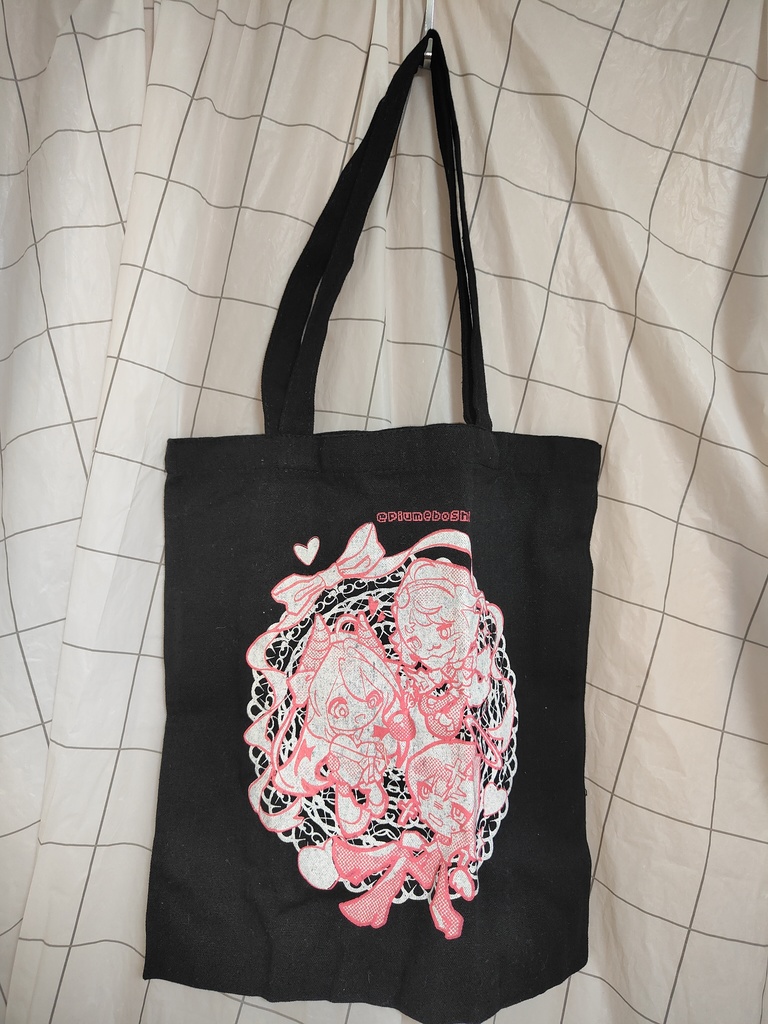 「gift for 🩷」ブラックキャンバストート