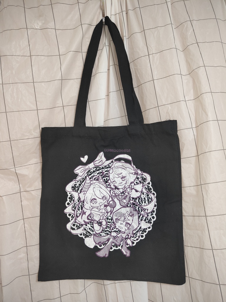 「gift for 🩷」ブラックキャンバストート