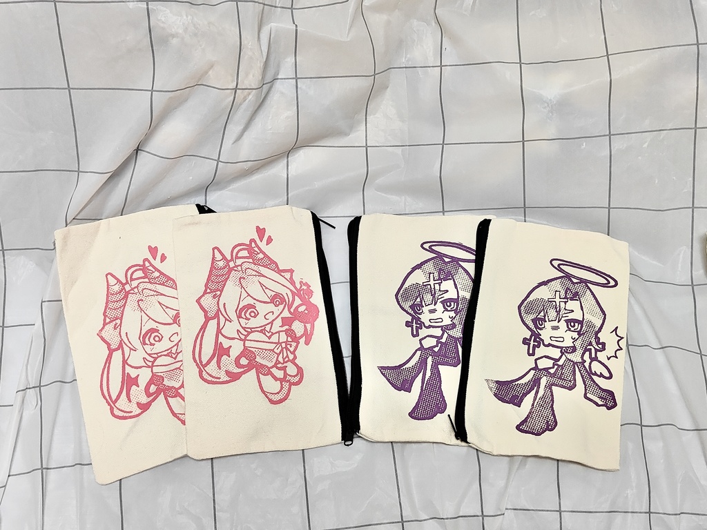 🩷🖤両面プリントポーチ