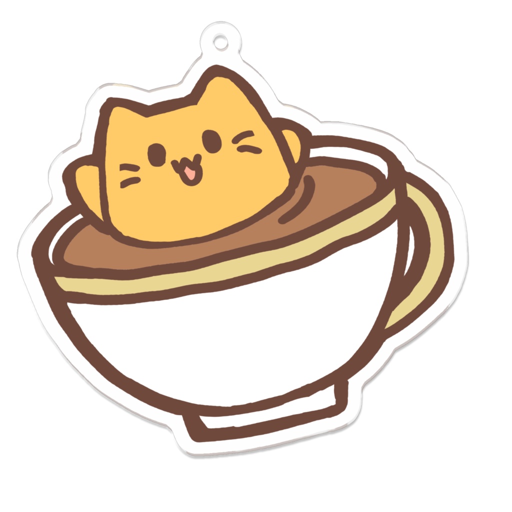 紅茶にゃんぷっぷーアクリルキーホルダー