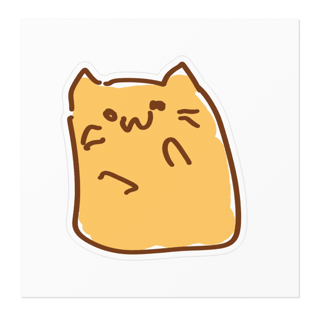 ひだりてにゃんぷっぷーステッカー