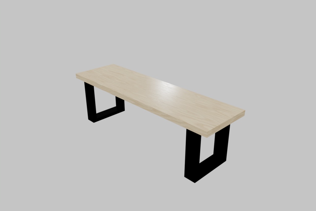 【3Dモデル】ベンチ_01