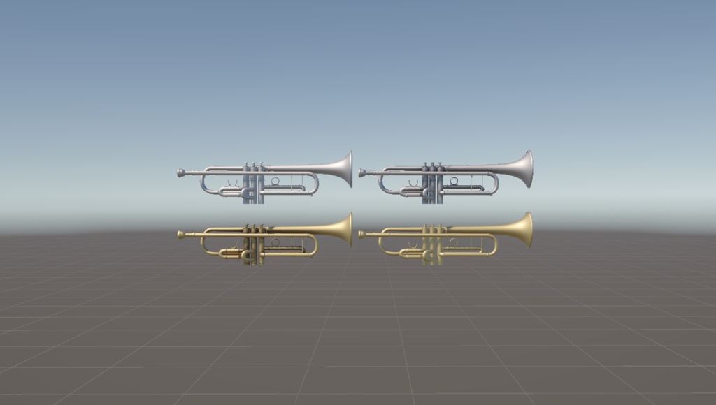 【3Dモデル】トランペット_01~04