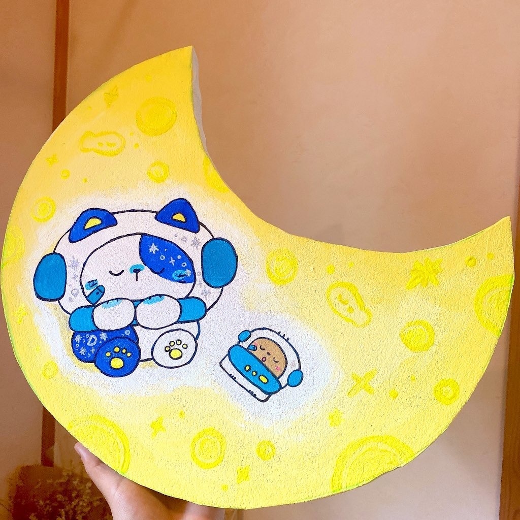 【原画作品】『ぼくの月のベッド』