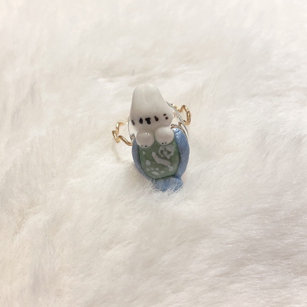 ハンドメイド(うさぎメロンソーダな指輪)