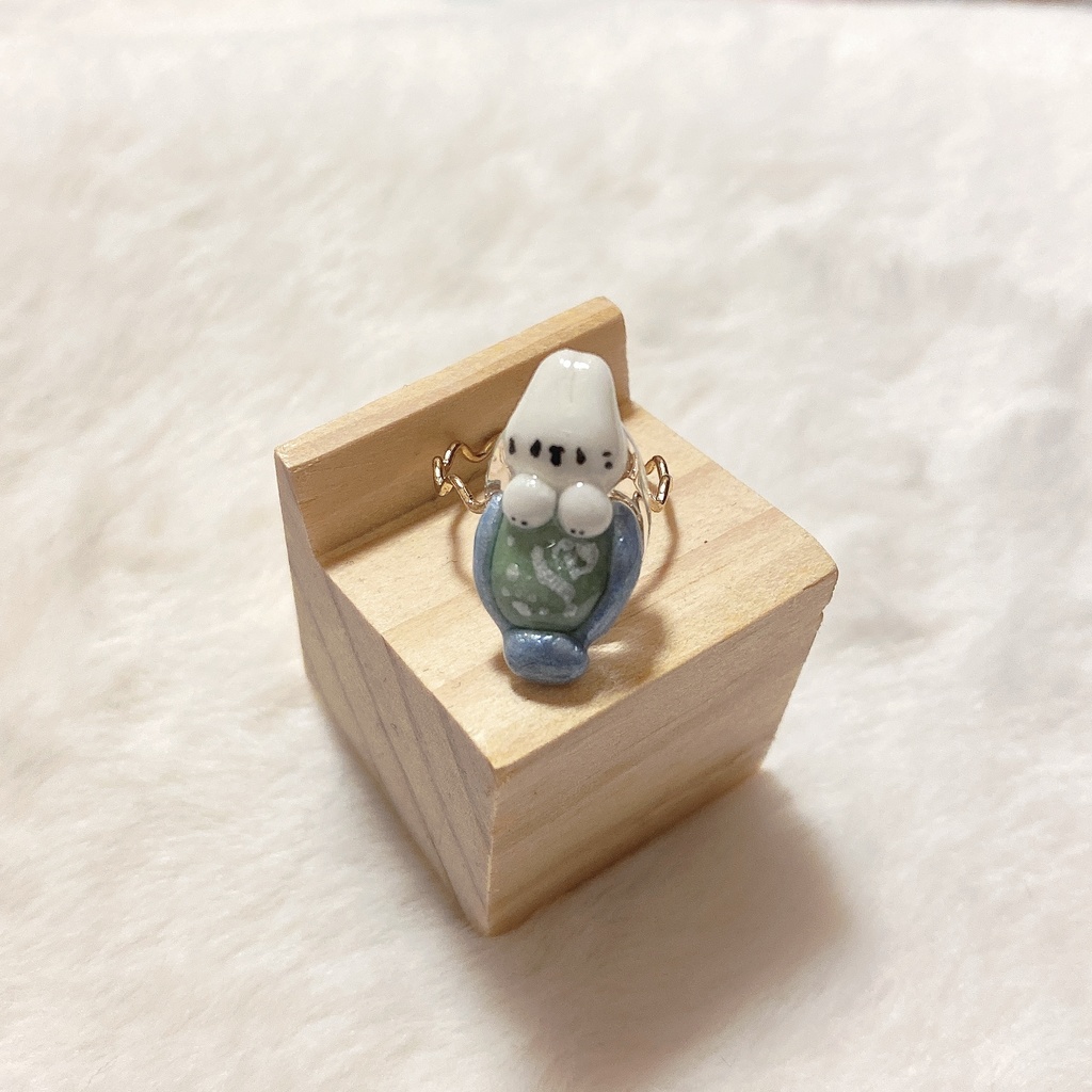 ハンドメイド（うさぎメロンソーダな指輪）