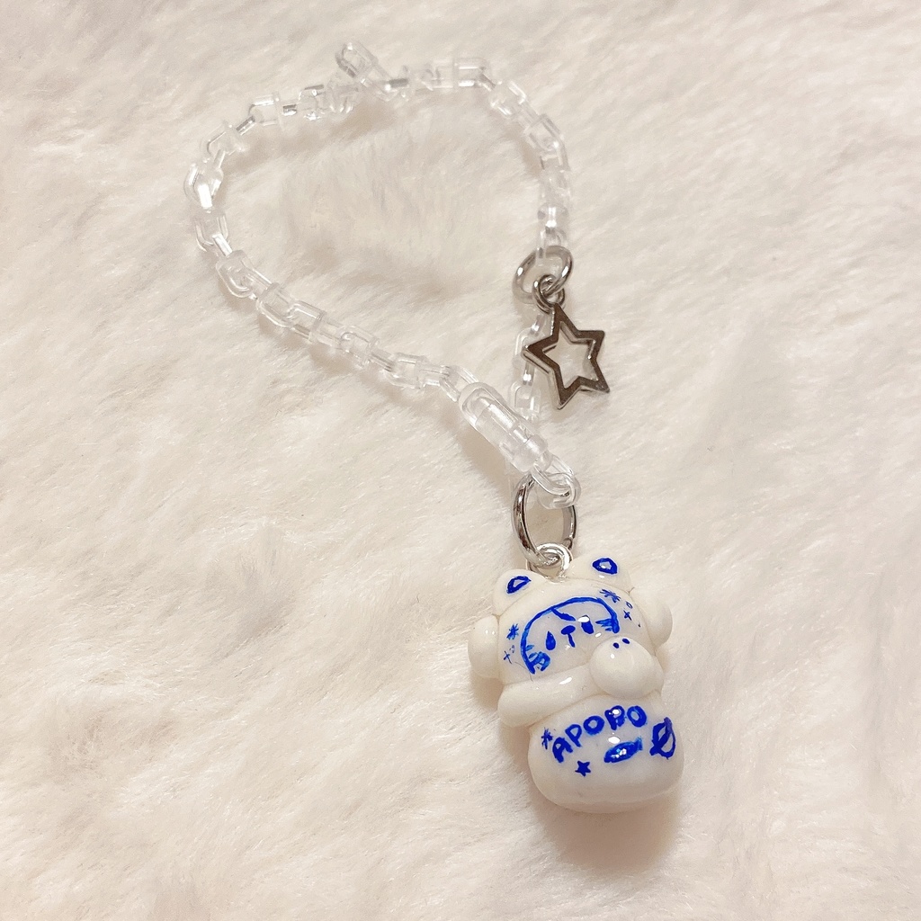 ハンドメイド(アポロくん立体ミニミニフィギュアキーホルダー)