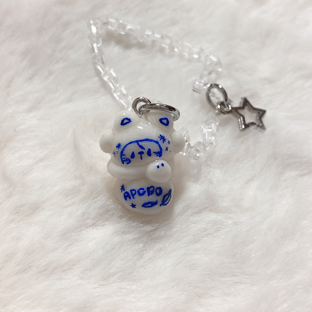 ハンドメイド(アポロくん立体ミニミニフィギュアキーホルダー)
