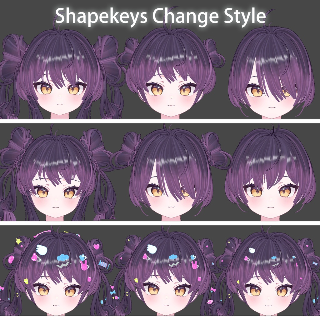 🍭9 avatars🍭 VRC Lollipop Hair